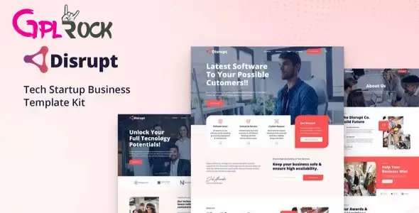 Disrupt – Tech Startup Business Elementor Template Kit
